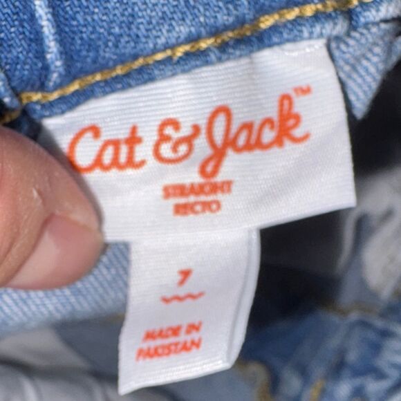 Cat & Jack Light Blue Distressed Kids Jeans - Picture 8 of 8